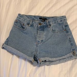 Forever21 Denim short shorts with cuffed bottom